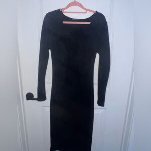 Zara Classic Black Long Sleeve Dress